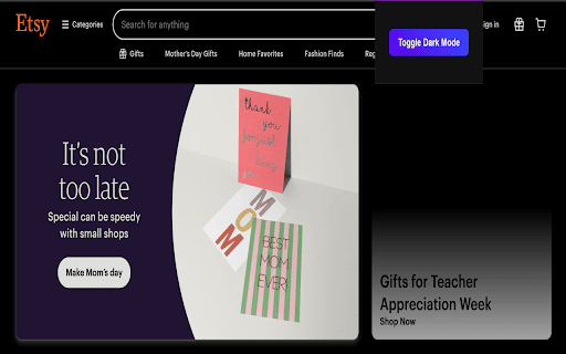 Dark Mode Anywhere screenshot 1