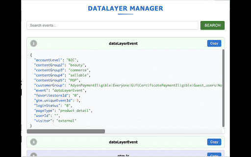 DataLayer Manager screenshot 1