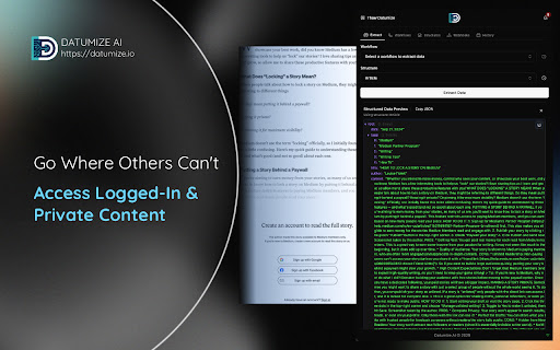 Datumize AI: Structured Data Extractor screenshot 1