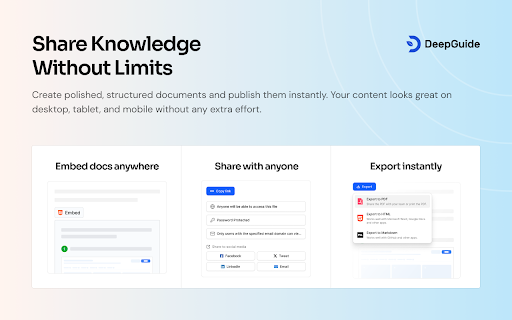 DeepGuide: Turn Recordings into Professional Docs & Videos screenshot 1