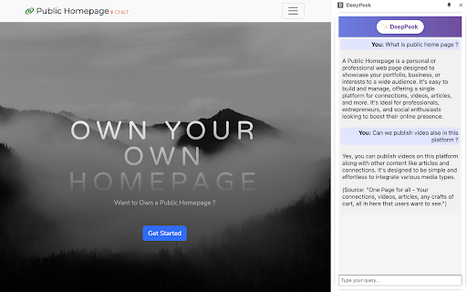 DeepPeek screenshot 1