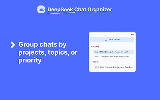 DeepSeek Chat Organizer screenshot 1