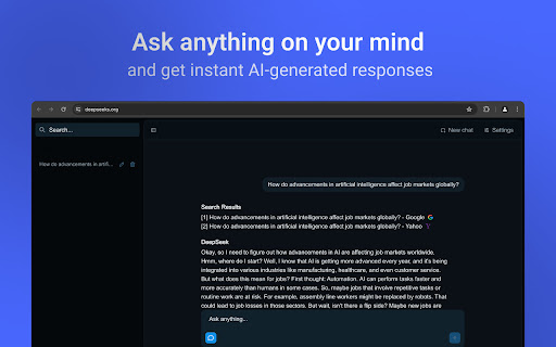 DeepSeek Search screenshot 1