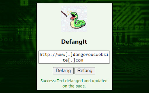 DefangIt screenshot 1