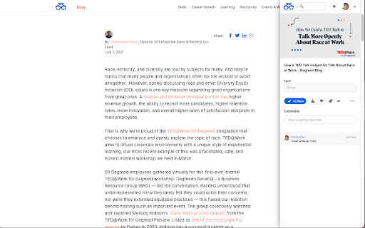 Degreed Extension screenshot 1