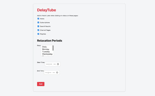 DelayTube screenshot 1