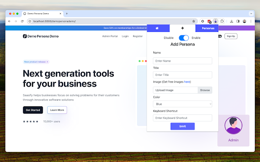 Demo Persona screenshot 1