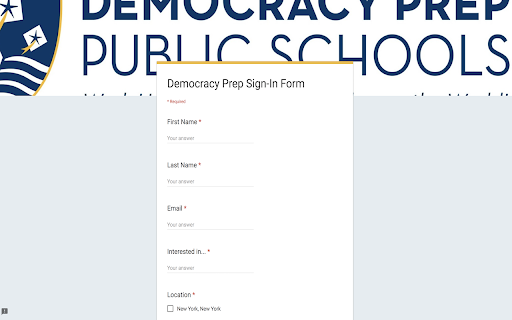 Democracy Prep Sign-In form screenshot 1
