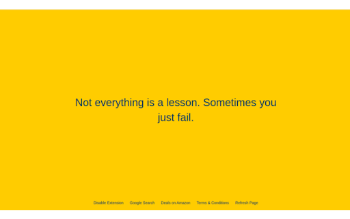 Demotivational Quote on New Tab screenshot 1