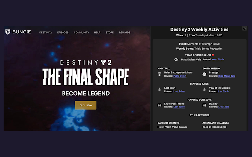 Destiny 2 Weekly Reset screenshot 1