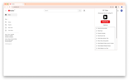 DF Tube New (Distraction Free for YouTube™) screenshot 1