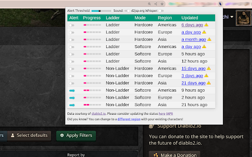 Diablo Clone Tracker screenshot 1