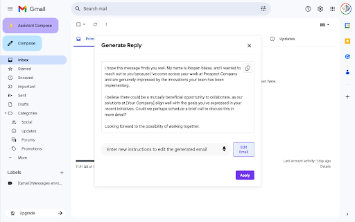 DictaMail screenshot 1