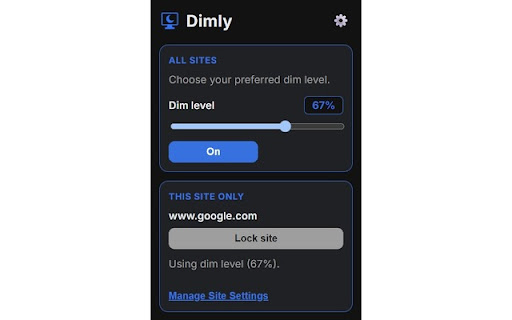 Dimly — Screen dimmer for bright pages screenshot 1