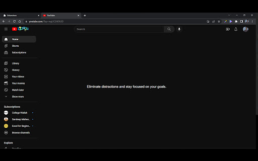Distraction Free YouTube screenshot 1