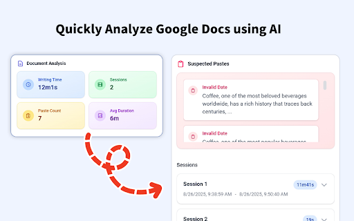 Doc Edit Replay - AI Detector & Originality Checker for Google Docs screenshot 1
