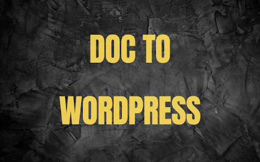 Doc to Wordpress screenshot 1