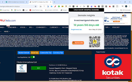 Domain Age Calculator screenshot 1
