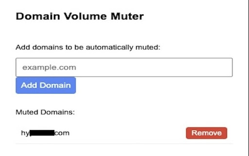 Domain Volume Muter screenshot 1