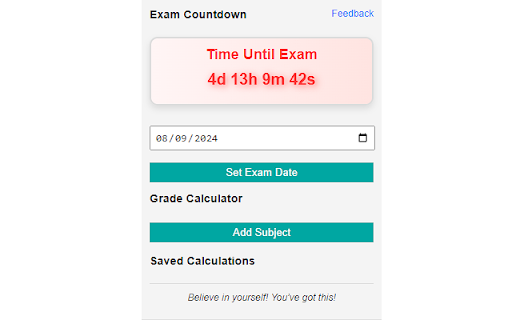 Doomsday Exam Countdown and Grade Calculator screenshot 1