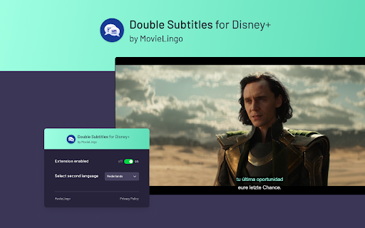 Double Subtitles for Disney+ by MovieLingo screenshot 1