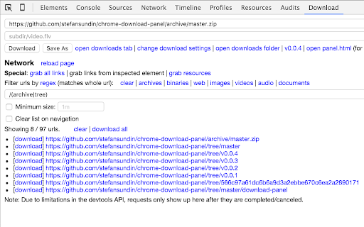 Download panel screenshot 1