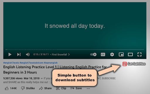Download Youtube Subtitles screenshot 1
