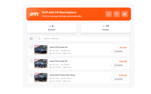 Drift FB Marketplace Manager screenshot 1