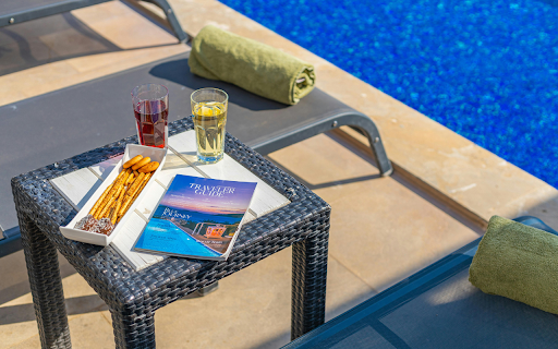 Drinks and a Snack on the Table by the Swimming Pool screenshot 1