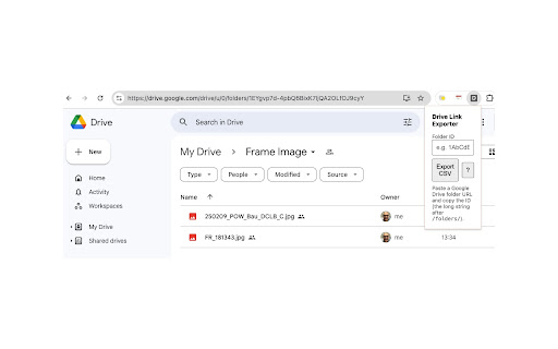 Drive Link Exporter screenshot 1