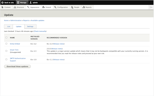 Drupal Changelog screenshot 1