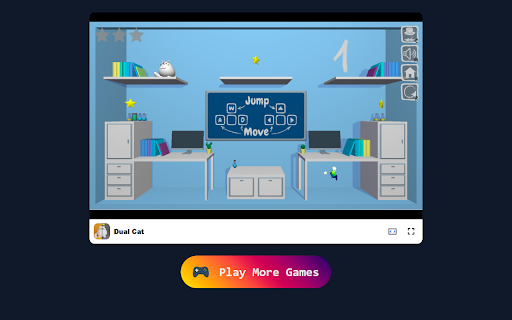 Dual Cat Game - Collect Stars and Fish to Unlock Special Rewards! screenshot 1