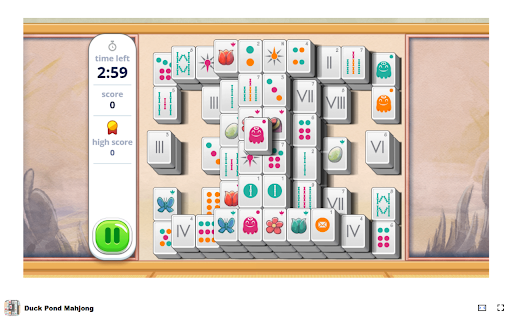 Duck Pond Mahjong - Look for ducks, flowers, acorns, and eggs! screenshot 1