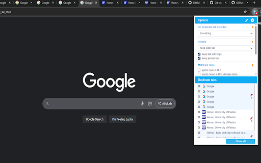 DupTabX screenshot 1