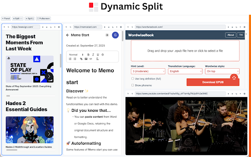 Dynamic Split - Tab Layout Manager screenshot 1
