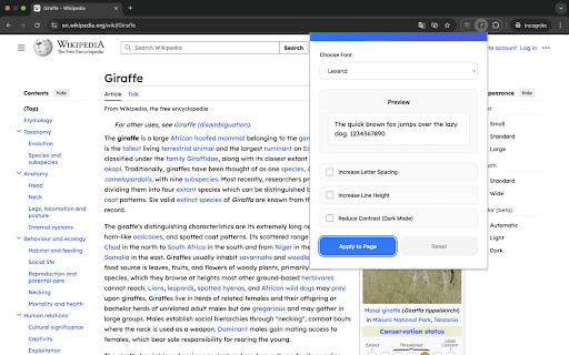 Dyslexia Font Switcher screenshot 1