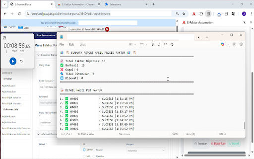 E-Faktur Automation screenshot 1