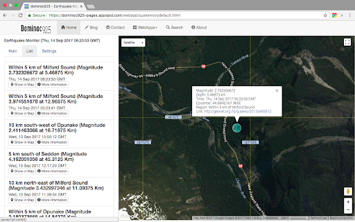 Earthquake Monitor screenshot 1