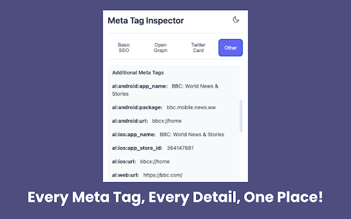 Easy Meta Tag Inspector screenshot 1
