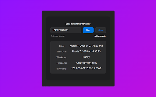 Easy Timestamp Converter screenshot 1