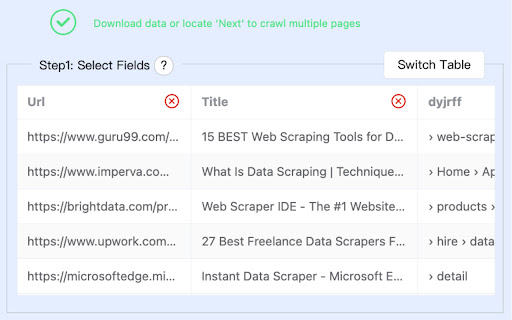 Easy Web Data Scraper screenshot 1