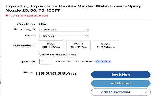 eBay Actual Purchase History screenshot 1