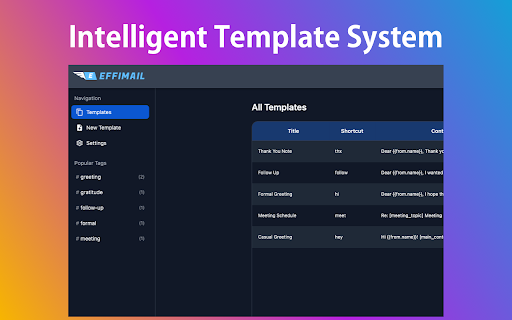Effimail:AI-Enhanced Email Templates&Smart Replies screenshot 1