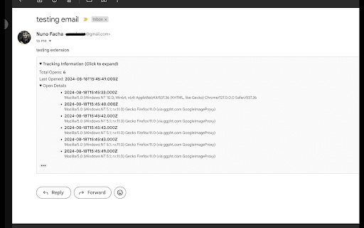 Email Open Tracker (GMAIL) - emailopentracker.com screenshot 1