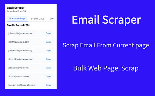 Email Scraper: scrape email addresses from web pages screenshot 1