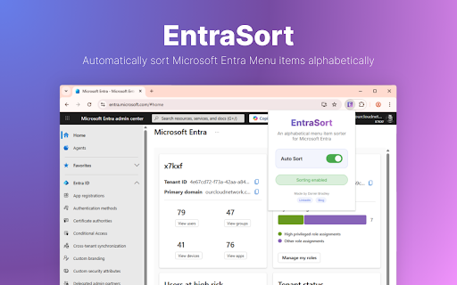 EntraSort screenshot 1