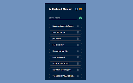 Episode Bookmark Manager screenshot 1