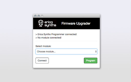 Erica Synths Firmware upgrader v2 screenshot 1