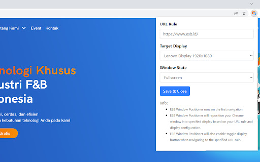 ESB Window Positioner screenshot 1