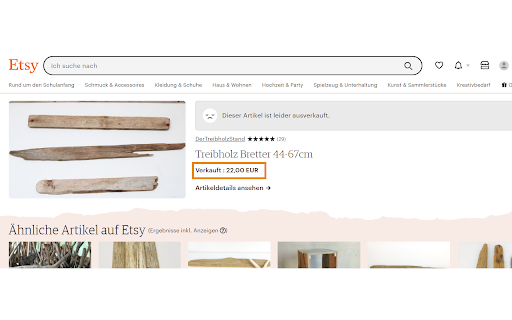 Etsy - Sold out screenshot 1